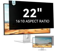 Mamol 22 Inch Computer Privacy Screen Filter for 16:10 Aspect Ratio Widescreen Monitor - Removable Anti Glare Blue Light Filter, Anti-Scratch Privacy Protector Film, Computer Screen Shield 22in
