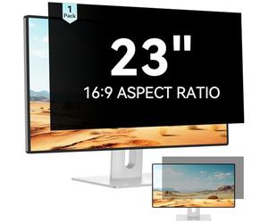 Mamol 23 Inch Computer Privacy Screen Filter for 16:9 Widescreen Monitor, Anti Glare & Blue Light Filter, Removable Computer Monitor Privacy Shield, Anti-Scratch Screen Protector Film 23 in