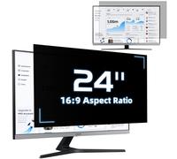 Mamol 24 Inch Computer Privacy Screen Filter for 16:9 Aspect Ratio Widescreen Monitor - Removable Computer Screen Privacy Shield and Anti Glare Blue Light Filter, Anti-Scratch Screen Protective Film