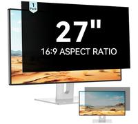 Mamol 27 Inch Computer Privacy Screen for 16:9 Aspect Ratio Widescreen Monitor - Removable Anti Glare Blue Light Filter, Computer Privacy Shield