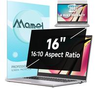 Mamol 360° Laptop Privacy Screen 16 Inch 16:10, 4-Way Computer Monitor Privacy Shield, Matte Anti Glare Blue Light Privacy Filter Compatible with Lenovo Hp Dell Acer Asus Thinkpad Envy Xps