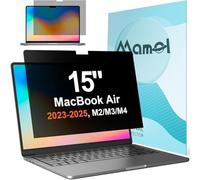Mamol 360° Privacy Screen for Macbook Air 15 Inch (2023-2026, M2, M3, M4，M5), Anti Glare Blue Light Filter, Nano No Glue Anti Spy Black Protector for Mac Air 15.3In Laptop