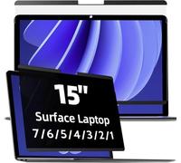 Mamol Magnetic Privacy Screen for 15 inch Surface Laptop 7/6/5/4/3/2/1, Removable Anti-Glare and Blue Light Filter, Surface Laptop Black Security Private Apy Block Protector