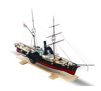 MAMOLI Model Shipways Harriet 1857 Steamer Cutter 1/96 Scale 71cm x 40.5cm