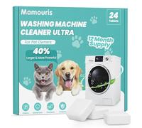 Mamouris Washing Machine Cleaning Tablets - 40% Stronger Cleaning Power, Formulated for Pet Owners, Deep Cleaning Tablets for HE, Front Loader & Top Loading Washing Machine, Removes Pet Hair
