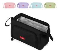 Mamowla Large Pencil Cases for Girls Super Big Pencil Case for Women Zipper Smoothy Pen Case Pouch Holder Stationery Organizer Duarable School Pencil Cases for Teenage Girls Boys Black