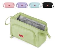 Mamowla Large Pencil Cases for Girls Super Big Pencil Case for Women Zipper Smoothy Pen Case Pouch Holder Stationery Organizer Duarable School Pencil Cases for Teenage Girls Boys,Green
