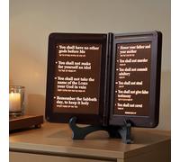 mamre Bible Verses Lamp, Display Light - Thy Word is a lamp Unto My feet, and a Light Unto My Path. - Exodus 20:1-17 The Ten Commandments, Religious Inspirational Gift (Ten Commandments, Standard)
