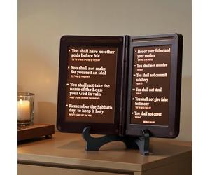 mamre Bible Verses Lamp, Display Light - Thy Word is a lamp Unto My feet, and a Light Unto My Path. - Exodus 20:1-17 The Ten Commandments, Religious Inspirational Gift (Ten Commandments, Standard)