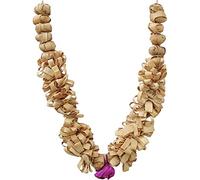 Mamta Handicrafts Sandalwood Mala !! Chandan Scented Wooden Chaal Haar/Mala (18" inches) Chanadn Haar/Mala !! Sandalwood Mala for Photo Frame !! Garland for God, Pooja Room