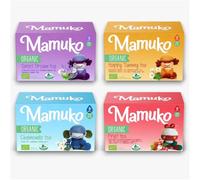 Mamuko Organic Kids Herbal Tea Variety Pack - 4 Flavor Kids Tea Bundle with Sweet Dream, Happy Tummy, Chamomile & Fruit Tea - Organic Herbal Tea Use for Relaxation & Enjoyment - 80 Tea Bags