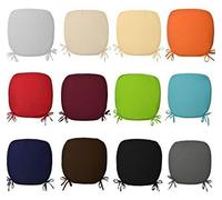 Mamushi REMOVABLE CHAIR SEAT PADS WITH TIES CHAIRS OFFICE HOME GARDEN FOAM CUSHIONS (pack of 2,4,6 & 8),In 12 colors... (pack of 6, Teal)