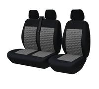 MAMXVKVZEU 2+1 Universal Car Seat Covers For Fiat For Ducato Truck Van Mk6(AD9509-Gray)