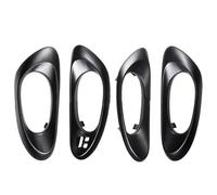 MAMXVKVZEU 4Pcs 15214503 Inside Front Rear Door Handle Bezels Trim 15214506 15214507 15214502 for Chevrolet for Trailblazer LS LT LTZ SS EXT(Black with Hole)