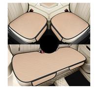 MAMXVKVZEU Breathable Ice Silk Car Seat Cushion Solid Color Cover Universal Fit For Most Cars(Beige three-piece)