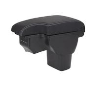 MAMXVKVZEU Car Armrest Storage Box Accessories Interior Usb For N&issan For Juke Car Armrest Box(A3 Black White line)