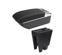 MAMXVKVZEU Car Center Console Armrest Storage Box Interior Accessories For Citroen C1 Car Armrest Box(B white line NO USB)