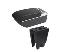 MAMXVKVZEU Car Center Console Armrest Storage Box Interior Accessories For Citroen C1 Car Armrest Box(B red line NO USB)