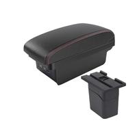 MAMXVKVZEU Car Centre Console Armrest Storage Box Interior For Holden Car Armrest Box(B1 Black red 3 USB)