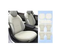 MAMXVKVZEU Car Seat Cover Cushion Full Set Car Seat Cushion Backrest Seat Cushion For Tesla For Model Y For Juniper 2025(Creamy-white)