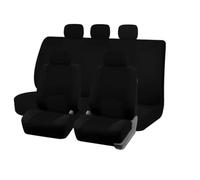 MAMXVKVZEU Car Seat Covers Polyester Universal Fit Most Cars SUVs Vans Car Seat Protector(Black SET)