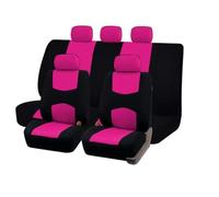 MAMXVKVZEU Car Seat Covers Polyester Universal Fit Most Cars SUVs Vans Car Seat Protector(Pink Set)
