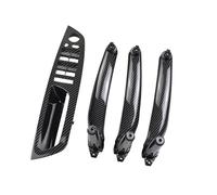 MAMXVKVZEU for B&MW E70 X5 E71 E72 X6 SAV 2008-2014 Car Front Rear Interior Door Handle Inner Panel Pull Trim(Carbon Fibre 4PCS)