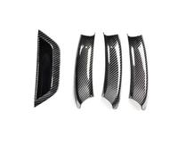 MAMXVKVZEU for B&MW X3 X4 F25 F26 2011-2017 4Pcs/Set Car Interior Door Handle Pull Cover LHD Black/Carbon Fiber/Beige(Carbon Fiber-4pcs)