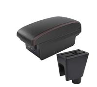 MAMXVKVZEU For Chevrolet For Spark III For Aveo T200 Car Armrest Storage Box Accessories Interior Car Armrest Box(B1 Black red 3 USB)