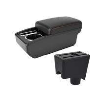MAMXVKVZEU For Dacia Car Center Console Armrest Storage Box Accessories Car Armrest Box(A1 Black red NO USB)
