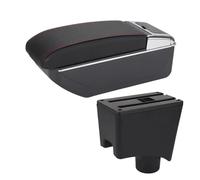 MAMXVKVZEU For Dacia Car Center Console Armrest Storage Box Accessories Car Armrest Box(D1 Black red No USB)