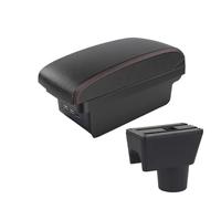 MAMXVKVZEU For Dacia For Duster Car Center Console Armrest Storage Box Interior Car Armrest Box(B1 Black red 3 USB)