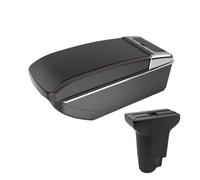 MAMXVKVZEU For Fiat 500 For Cronos Car Center Armrest Storage Box Interior Accessories Car Armrest Box(B1 Black red NO USB)
