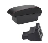 MAMXVKVZEU For Hyundai I10 Car Center Armrest Storage Box Accessories Interior Car Armrest Box(B1 Black red 3USB)