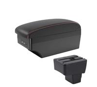 MAMXVKVZEU For Mazda 2 CX3 2018 2019 2020 Car Armrest Storage Box Accessories Usb Car Armrest Box(A1 red line 7 USB)