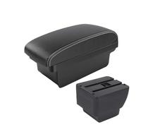 MAMXVKVZEU For Mazda 2 For Demio Car Armrest Storage Box Accessories Interior With Usb Car Armrest Box(A3 Black white NOUSB)