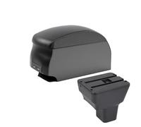 MAMXVKVZEU For N&issan For Kicks 2016-2022 Car Central Console Armrest Storage Box Cup Holder USB Car Armrest Box(B2 Black double)