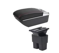 MAMXVKVZEU For N&issan NV200 Car Armrest Storage Box Interior Accessories Car Armrest Box(D red line 7USB)