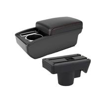 MAMXVKVZEU For Opel For Astra 2006 2007 2008 2009 2010 2011 Car Armrest Storage Box With Cup Holder Car Armrest Box(A1 Black red NO USB)
