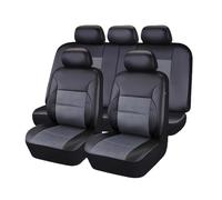 MAMXVKVZEU For Opel For Astra H Universal PU Leather Car Seat Covers(5 PCS Black Gray)