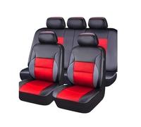 MAMXVKVZEU For Opel For Astra H Universal PU Leather Car Seat Covers(5 PCS Black Red)