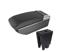 MAMXVKVZEU For Peugeot 107 Armrest Box Interior Car Armrest Center Storage Box Usb Car Armrest Box(B1 Black red NO USB)
