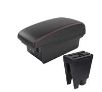 MAMXVKVZEU For Peugeot 107 Car Interior Center Console Armrest Storage Box USB Car Armrest Box(B1 Black red 3 USB)