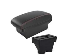 MAMXVKVZEU For Peugeot 208 2012 2013 2014 2015 2016 2017 2018 Car Armrest Box Storage Box Accessories Interior Car Armrest Box(B1 Black red 3 USB)