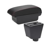 MAMXVKVZEU For R&enault For Captur For Clio 3 III IV Car Interior Armrest Box Storage Accessorie Car Armrest Box(B1 Black red 3USB)