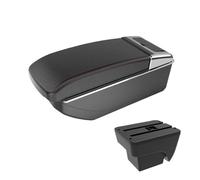MAMXVKVZEU For Seat For Arona 2017-2024 Car Interior Armrest Central Storage Box With Cup Holder Car Armrest Box(B1 Black red NO USB)