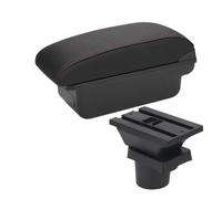 MAMXVKVZEU For Seat For Mii Car Armrest Console Storage Box Cup Holder Accessories Car Armrest Box(C1 Black red No USB)
