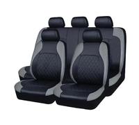 MAMXVKVZEU For Sedan SUV Pickup Trucks PU Leather Car Seat Covers Comfortable Anti-Fatigue Full Set(Gray-9PCS)