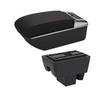 MAMXVKVZEU For Skoda For Rapid Car Armrest Storage Box Interior Accessories Car Armrest Box(B1 Black red 7USB)