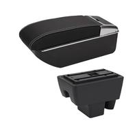 MAMXVKVZEU For Skoda For Rapid Car Armrest Storage Box Interior Accessories Car Armrest Box(D3 Black white NoUSB)